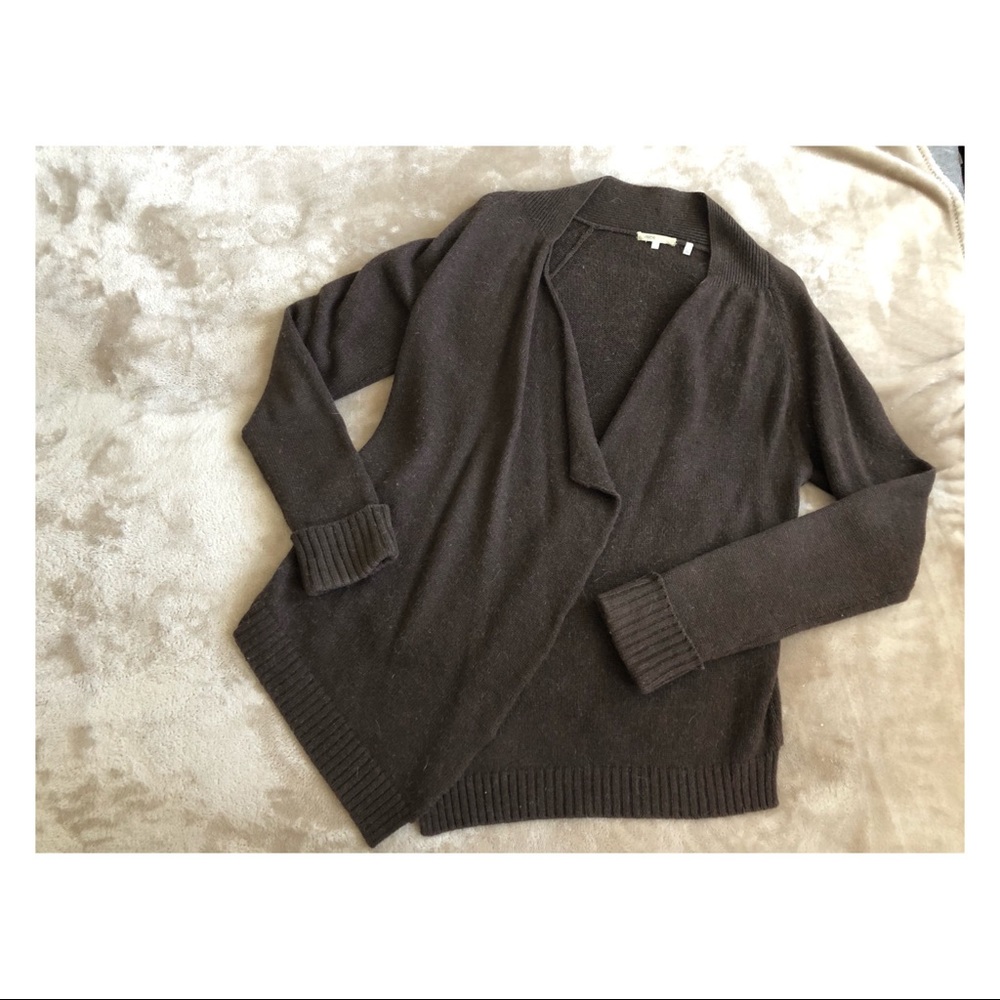 Vince chunky knit brown cardigan sweater - pre-loved